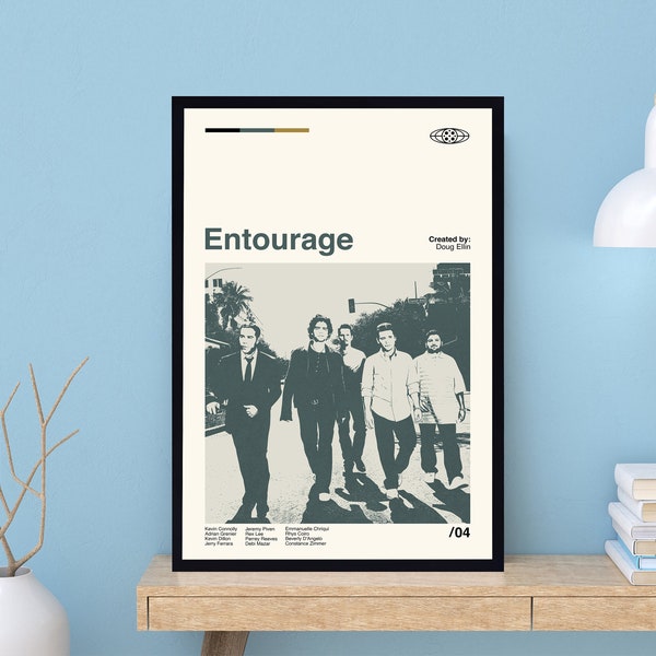 Entourage Poster, Entourage Movie Poster, Retro Movie Poster, Abstract Poster, Retro Poster, Minimalist Art, Dad Gifts, Home Decor