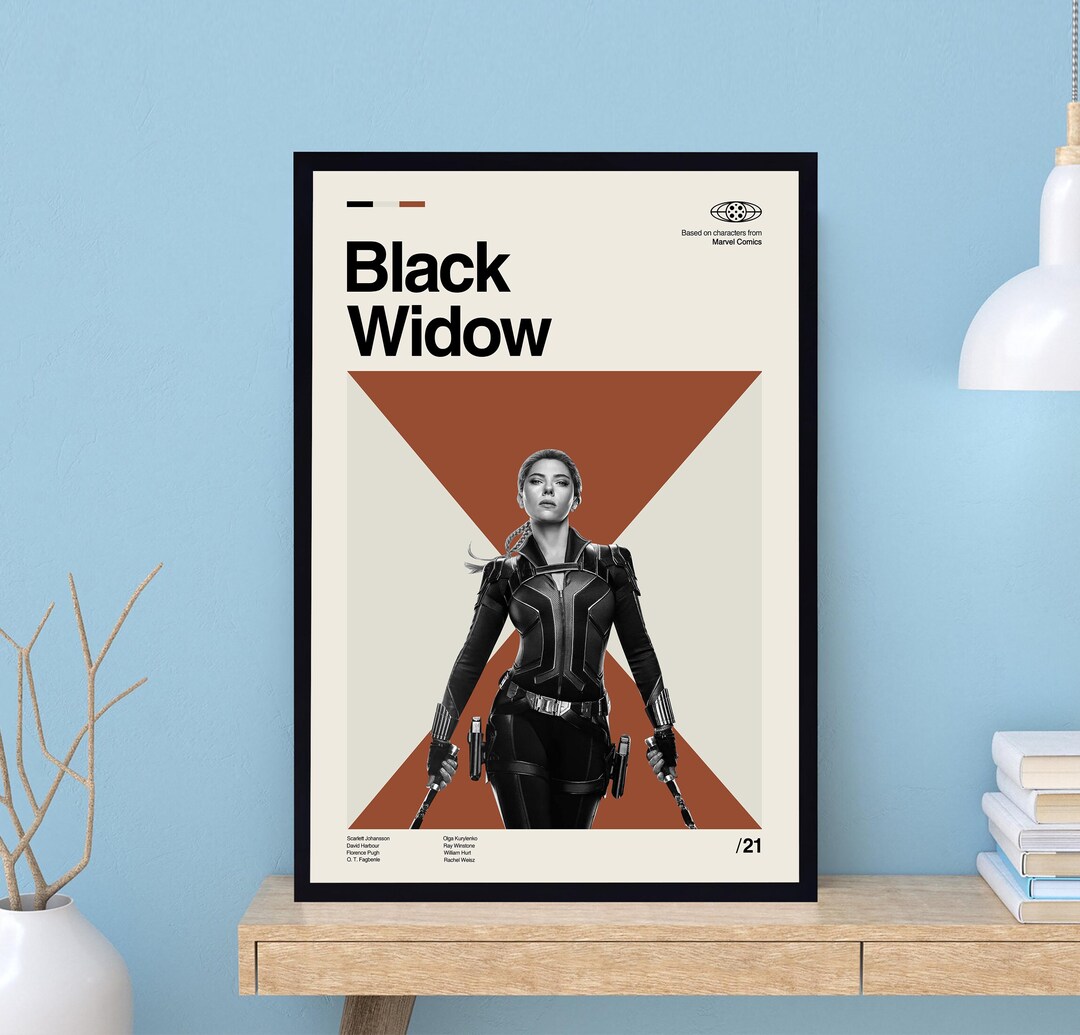 Black Widow Poster, Avengers Poster, Marvel Poster, Retro Movie Poster ...