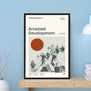 Arrested Development Poster, Arrested Development, Wall Art Print, Minimalist Movie, Modern Vintage, Minimalist Poster, Vintage Poster