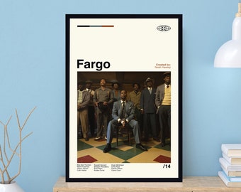 Fargo Tv Series Poster, Fargo Poster, Noah Hawley, Midcentury Art, Minimalist Art, Movie Poster, Retro Poster, Vintage Poster, Wall Decor