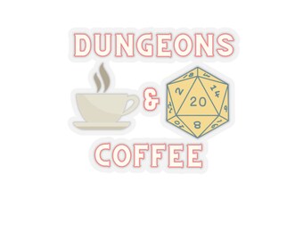 Dungeons and Coffee Kiss-Cut Stickers