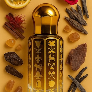 Shankhnaad Oudh Attar – Pure Handmade Oud Perfume Oil | Alcohol-Free Long-Lasting Fragrance with Rose, Amber, Leather & Saffron