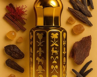 Shankhnaad Oud Attar: Rose, Amber & Leather Alcohol-Free Perfume Oil