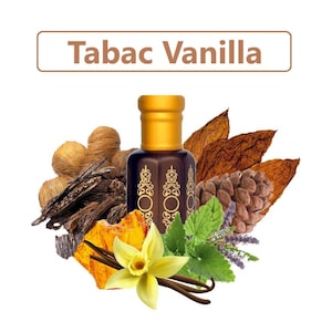 Tabac Vanilla Attar | Tobacco Vanilla Perfume Oil | Warm Sweet Smoky Scent | Unisex Oriental Fragrance | Alcohol-Free | Long Lasting