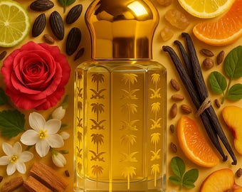 Nut Noir Perfume Oil: Rose, Jasmine, Sandalwood Attar - Alcohol-Free
