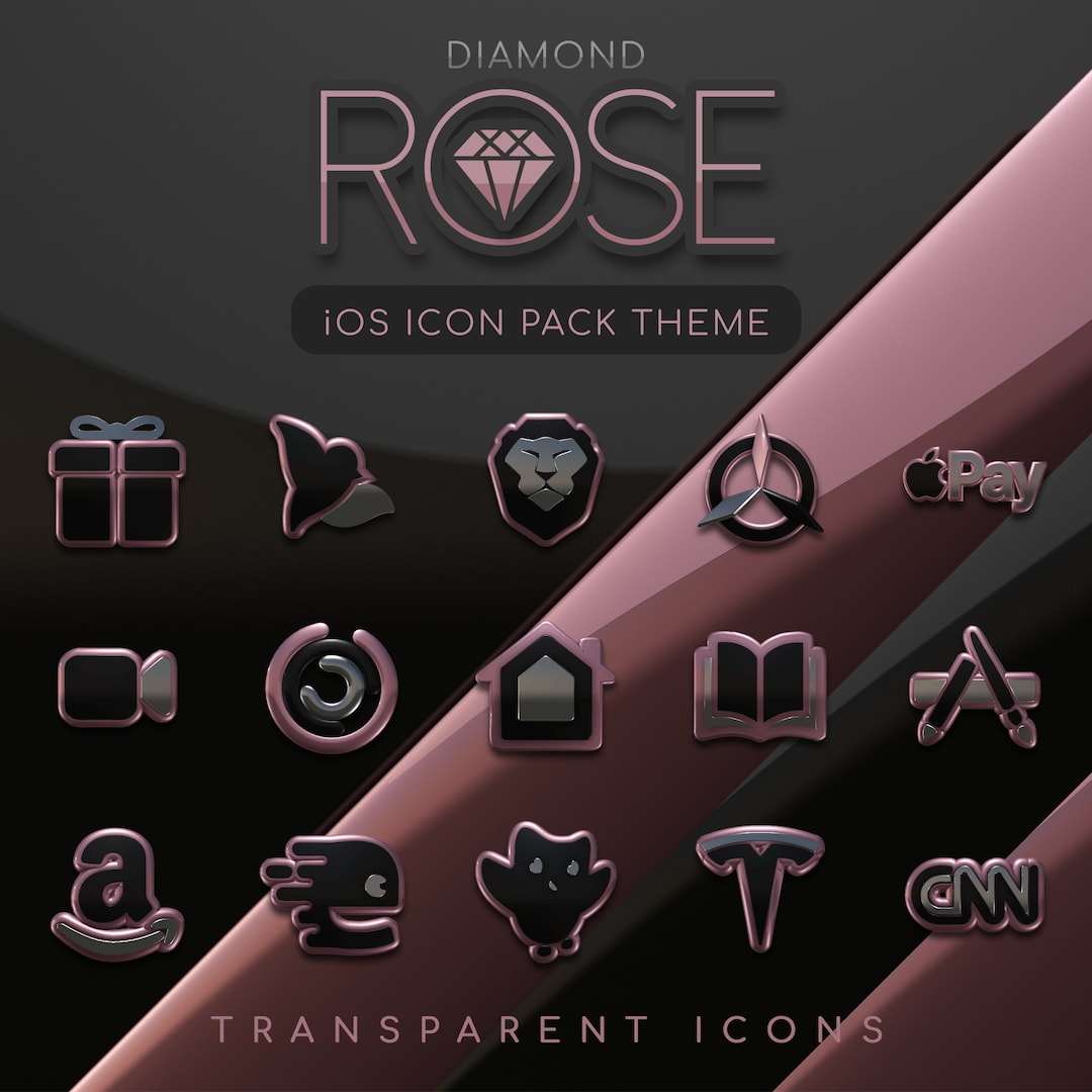 Diamond Rose | Designer iPhone Icon Pack, Ios Theme, App Icons, Icon ...