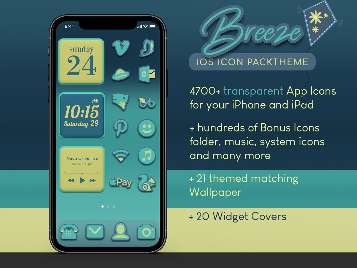 Breeze | iPhone Icon Pack, Ios Theme, App Icons, Icon Pack Set, Ios 16 ...