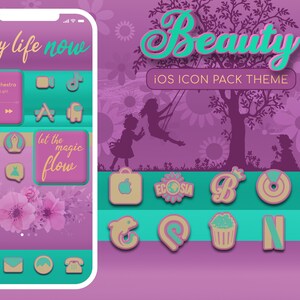 Beauty iPhone iOS icons, iOS Theme, App Icons, Icon Pack Set, iOS 16 Icons, iPhone icons, icon pack for ipad, iPhone theme, iphone icon pack