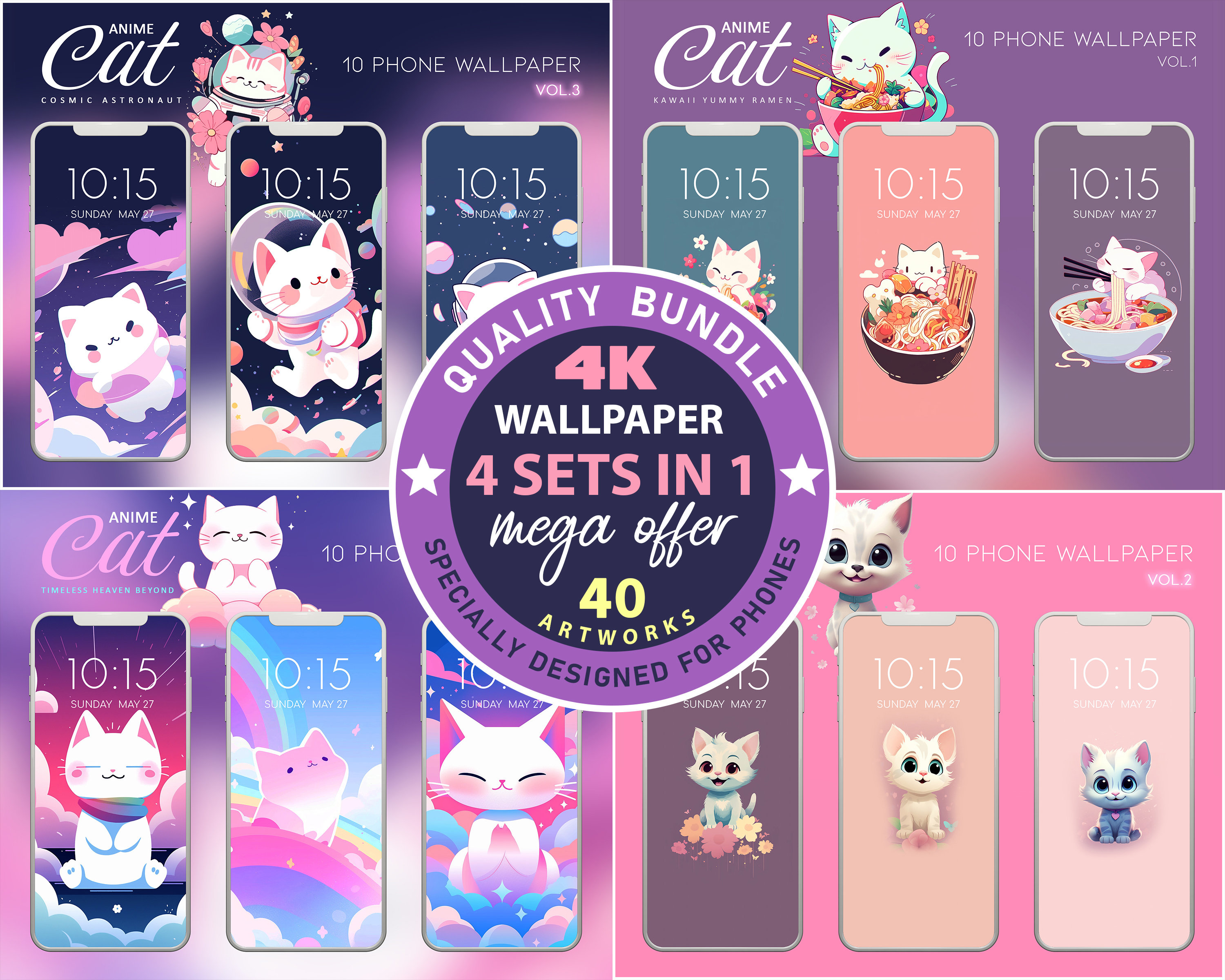 Kawai!!!  Cute anime cat, Kawaii wallpaper, Kawaii anime