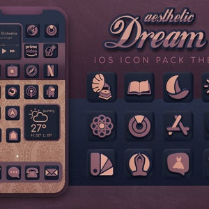 Dream iPhone icon pack, iOS Theme, App Icons, Icon Pack Set, iOS 16 Icons, iPhone icons, icon pack for ipad, iPhone theme, iOS icon pack