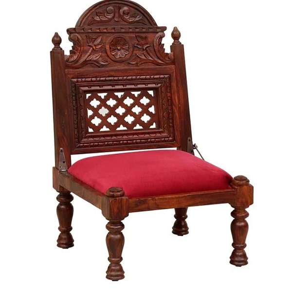 Wooden pida chair folding with cotton rope chair