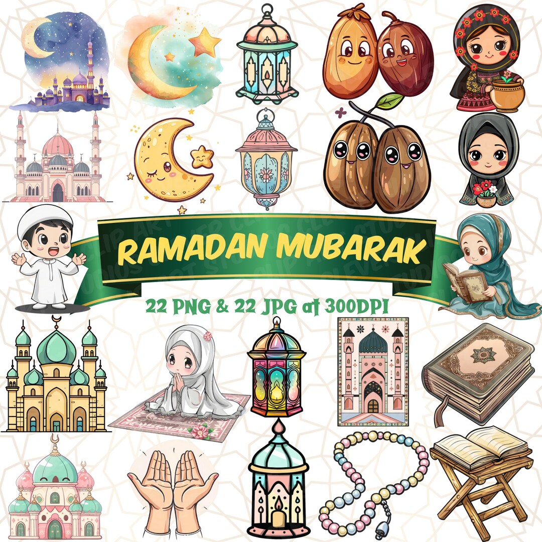 Set De Manualidades Ramadan Y Eid Para Niños – 12 Tarjetas, Pegatinas Y Cintas Satinadas | Decoración Islámica DIY