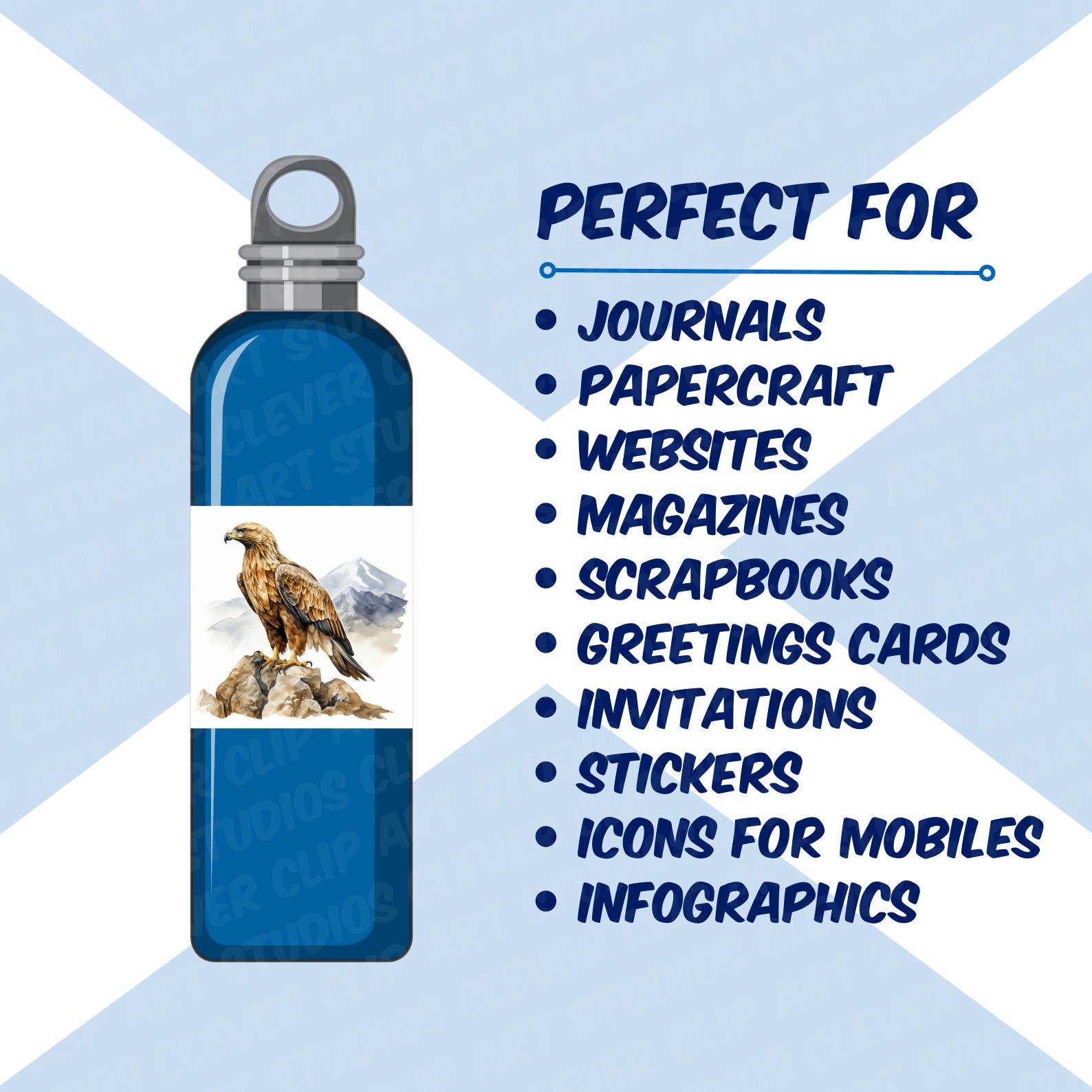 St Andrews Day Clipart Bundle Scotland Printable Highland Cow Scottish ...