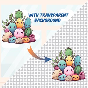 Cute Houseplant Clipart Collection Kawaii Potted Plants PNG Bundle Indoor House Plant Kawaii Cute Potted Indoor Plants Printable Houseplants image 9