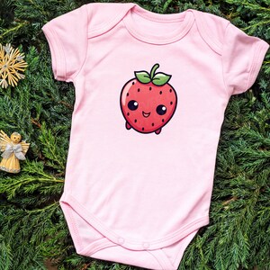 Söt Kawaii Frukt Clipart Bundle Akvarell Söt Frukt PNG Söt Sommarfrukt Set Transparent Tropiska Frukter Kawaii Jordgubb Citron Lime bild 2