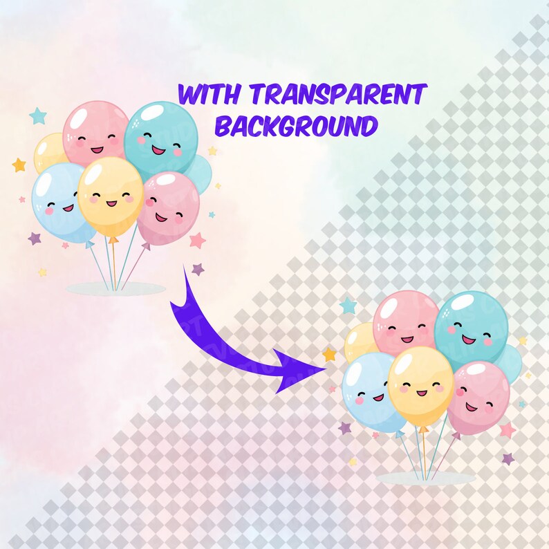 Cute Kawaii Birthday Clipart Bundle Kawaii Downloadable Birthday Art ...