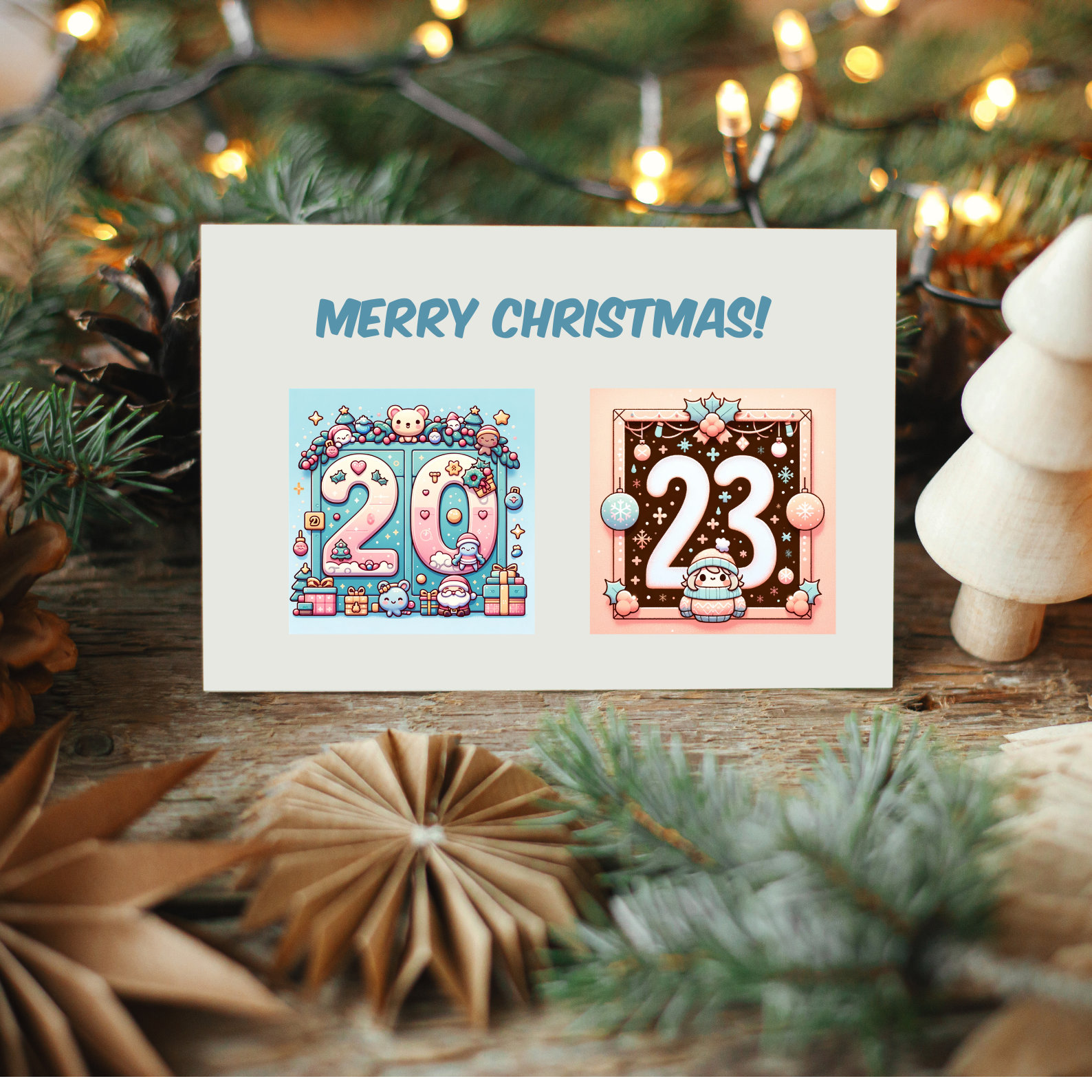 Cute Advent Calendar Numbers Kawaii Christmas Printable Advent Numbers