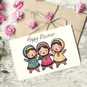 Happy Nowruz Clipart Bundle Persian New Year Cute Goldfish Haft Seen Mirror Candle Hyacinth Kids Celebrating First Day of Spring PNG Bundle image 2