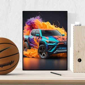 Digital Art Cars, Abstract Art, Printable Design, Car Wall Decoration, Instant Download, digital clipart, Pack 4 jpg