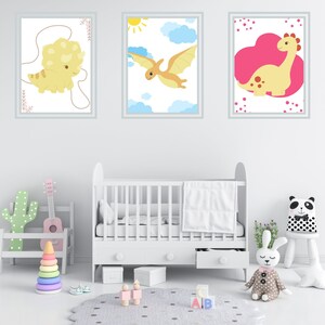 Boho Dinosaur, Boho wall art, Digital clipart, Minimalist art, Dinosaur wall art, Instant download, Pack 4 jpg, Dinosaur art, Nursery