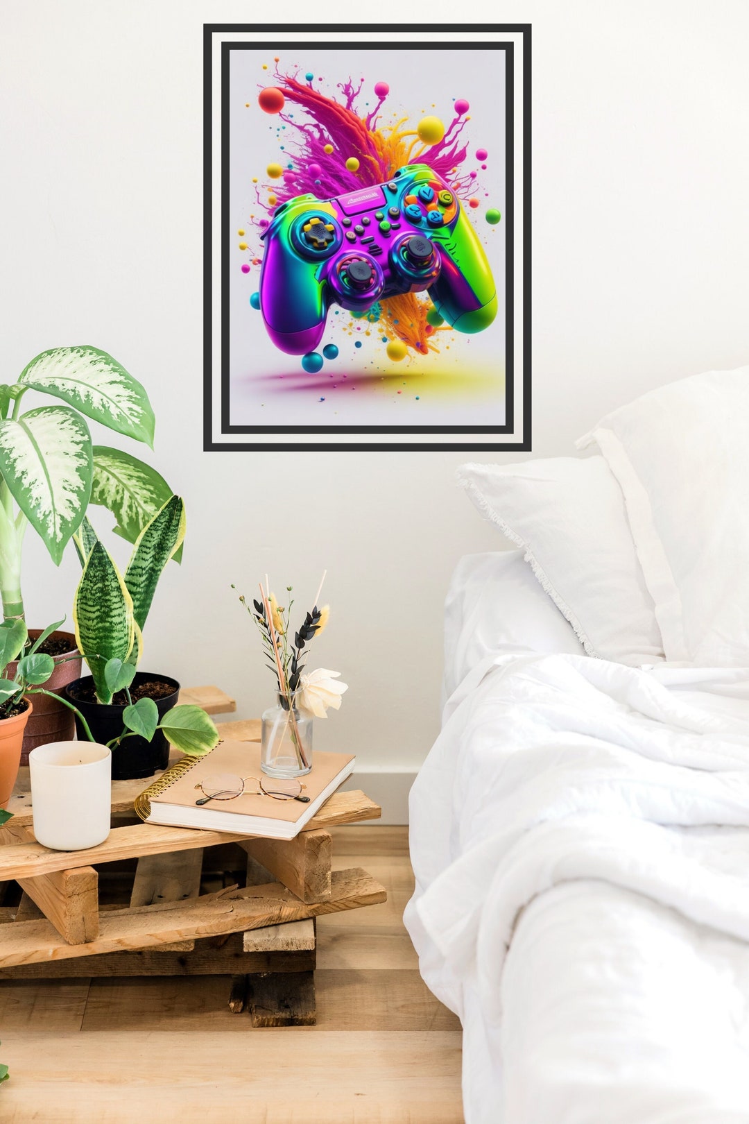 Game Controller Abstract Art Gamers Wall Art Gamers Etsy