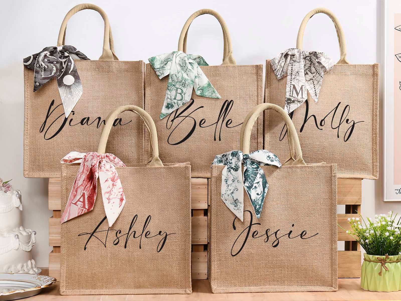 Personalised Monogram Travel Totes Weekend Jumbo Bags Jet with Initials,  Custom Initial Bag Jute Shopper Bride Gift Canvas Tote