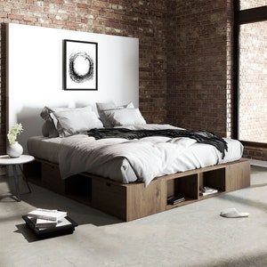Custom platform bed with storage online