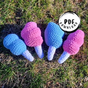 Cotton Candy Crew Crochet Pattern, Cotton Candy Amigurumi Pattern Bundle