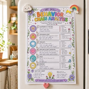 DBT Coloring Page | Behavioral Chain Analysis DBT Skill Coloring Page | Coping Skills Coloring Page | Instant Digital Download