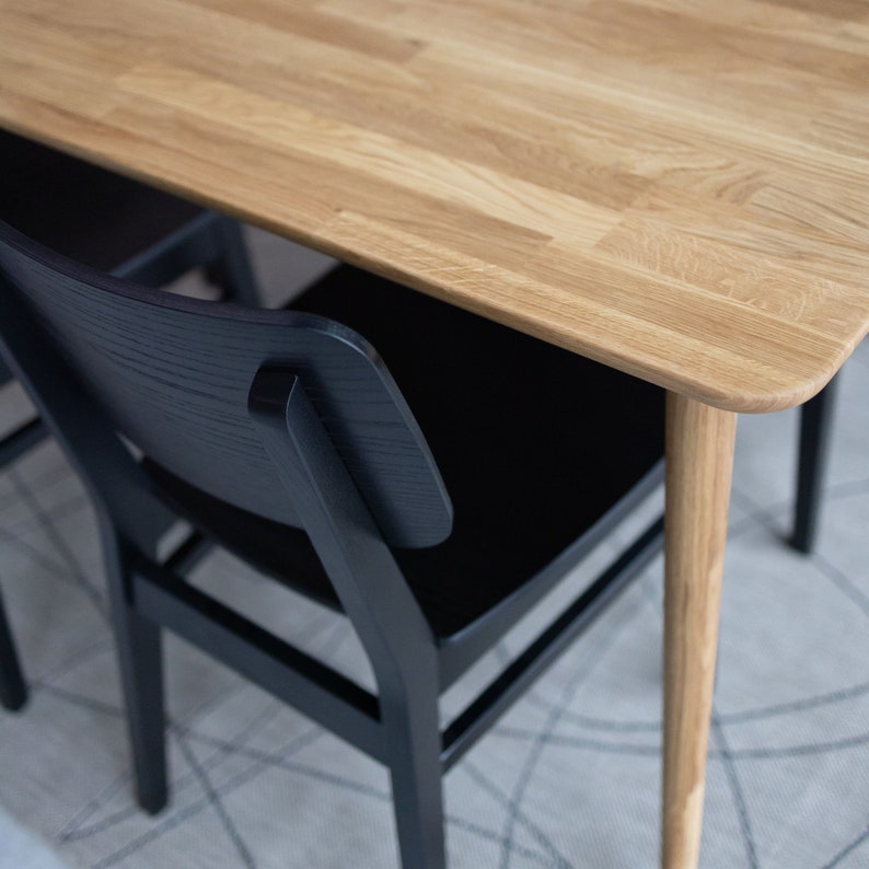 Scandinavian Dining Table, Solid Oak Extendable Table, Wooden Table, Table Extensible en Chêne Massif, ausziehbarer Tisch