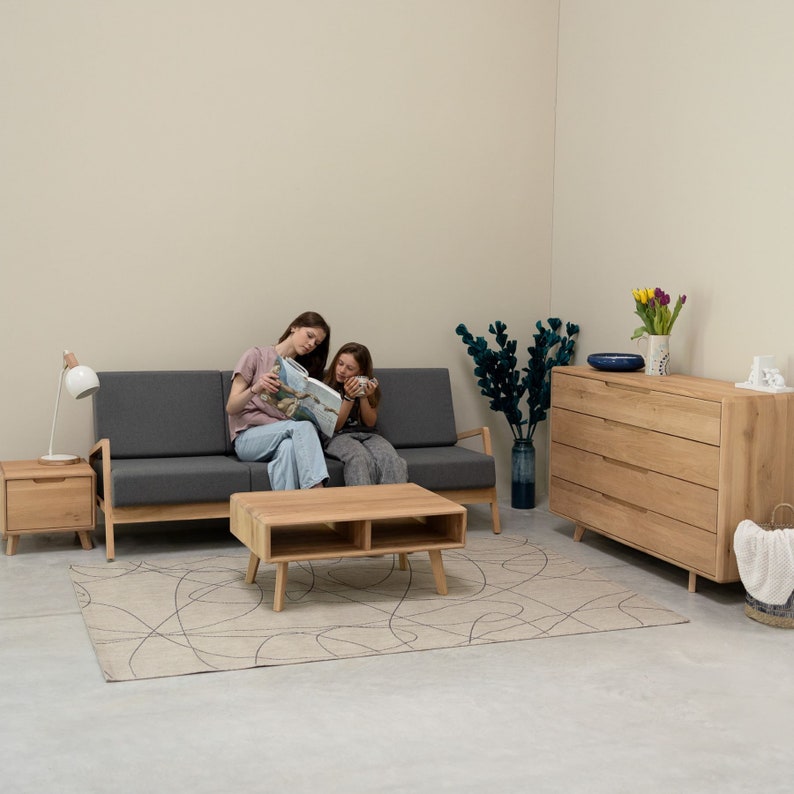 VESKOR Solid wood dresser, oak storage, wood dresser, nordic style, massivholz-Kommode, Eiche Kommode, commode en bois, commode en chêne.