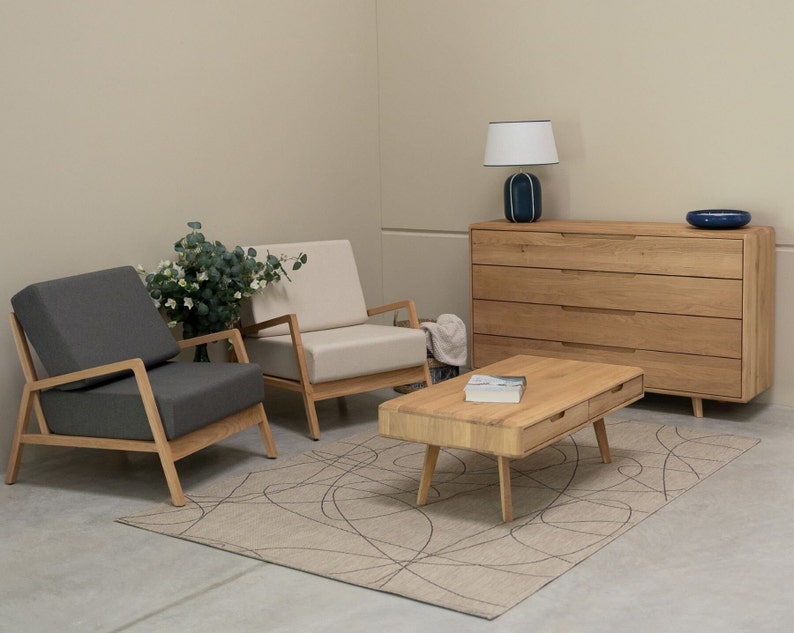 VESKOR Solid wood dresser, oak storage, wood dresser, nordic style, massivholz-Kommode, Eiche Kommode, commode en bois, commode en chêne.