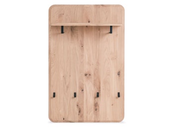 VESKOR Massivholz Kleiderständer, Holzkleiderständer, Eichenholz Kleiderständer, Garderobenständer aus Massivholz, porte-manteau en bois massiv.