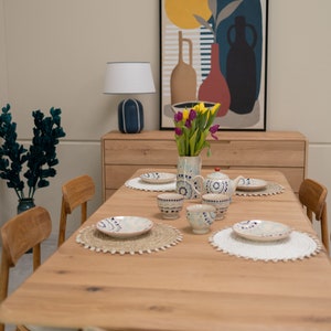VESKOR Solid wood extendable dining table,oak table, Massiver ausziehbarer Esstisch aus Holz, table à manger extensible en bois massif