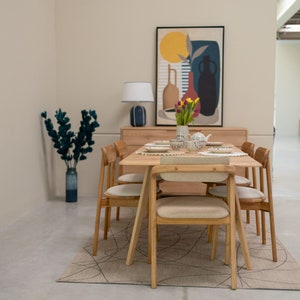 VESKOR Solid wood extendable dining table,oak table, Massiver ausziehbarer Esstisch aus Holz, table à manger extensible en bois massif