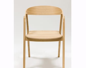 Solid Oak Dining Chairs - Knut - Ergonomic Design - Set of 2 or 4