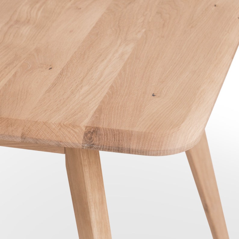 VESKOR fixed solid wood dining table, wooden dinner table, oak dining table, Feststehender Massivholz Esstisch, table à manger fixe en bois.