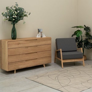 VESKOR Solid wood dresser, oak storage, wood dresser, nordic style, massivholz-Kommode, Eiche Kommode, commode en bois, commode en chêne.
