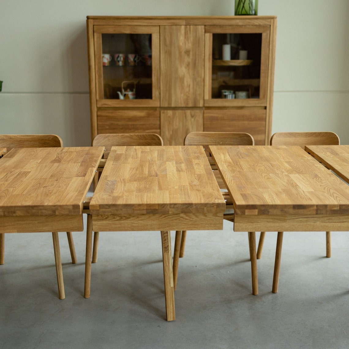 Large Dining Table up to 5 Meters, Solid Oak Extendable Table, Wooden ...