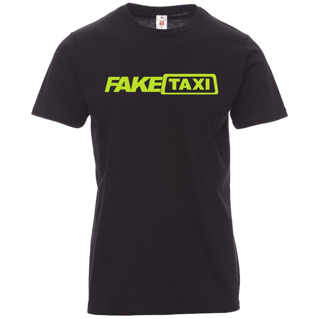 Funny Fake Taxi Tshirt Fluo Print 100 Cotton Tshirt Gift Etsy