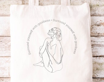 Womans Tote Bag  Eco Friendly Shopping Bag Organic cotton bag Handmane