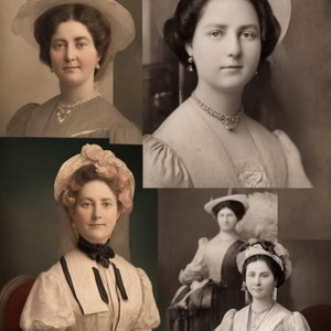 Portraits of women from the 19th century