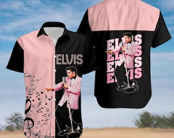 Elvis Presley Hawaiian Shirt, Elvis The King Button Shirt, Rock N Roll Shirt, Epic Elvis 2026 Shirt For Fan, Elvis Presley Merch