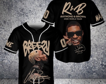 Benutzerdefinierte Chris Brown 2026 Baseball Jersey, Konzert Tour Jersey Shirt, Hip Hop Konzert Shirt, Geschenk für Fan
