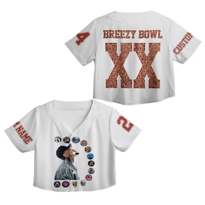Personalized Breezy Bowl Crop Top Jersey: Chris Brown Concert Apparel