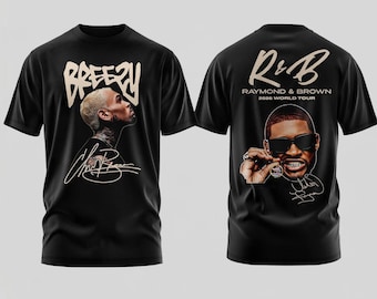 Chemise Chris Brown Tour, chemise unisexe Concert 2026, chemise concert hip hop, cadeau pour les fans