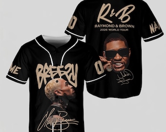 Custom Chris Brown 2026 Baseball Jersey, Concert Tour Jersey Shirt, Hip Hop Concert Shirt, Gift For Fan
