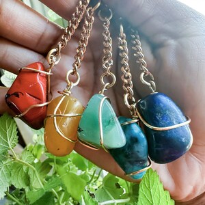 Minimal Tumbled Crystal Pendants