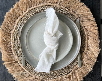 Serviettes de table en gaze de coton - Lot de 4