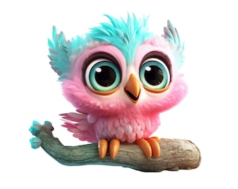 Cute Owl PNG, Baby Owl Clipart, Girls Transparent Owl Digital Download, Girls Printable Owl Picture, Owl Design Owl Craft Images